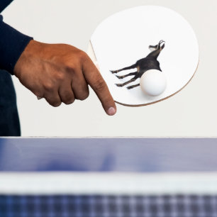 Minimalistisch Alpinistisches Gämse Bergziege auf  Tischtennis Schläger
