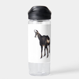 Minimalistisch Alpinistisches Gämse Bergziege auf Trinkflasche