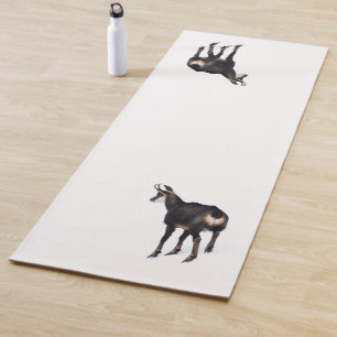 Minimalistisch Alpinistisches Gämse Bergziege auf  Yogamatte