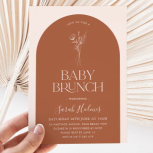 Minimalistisch Arch Baby Brunch Babydusche Einladung