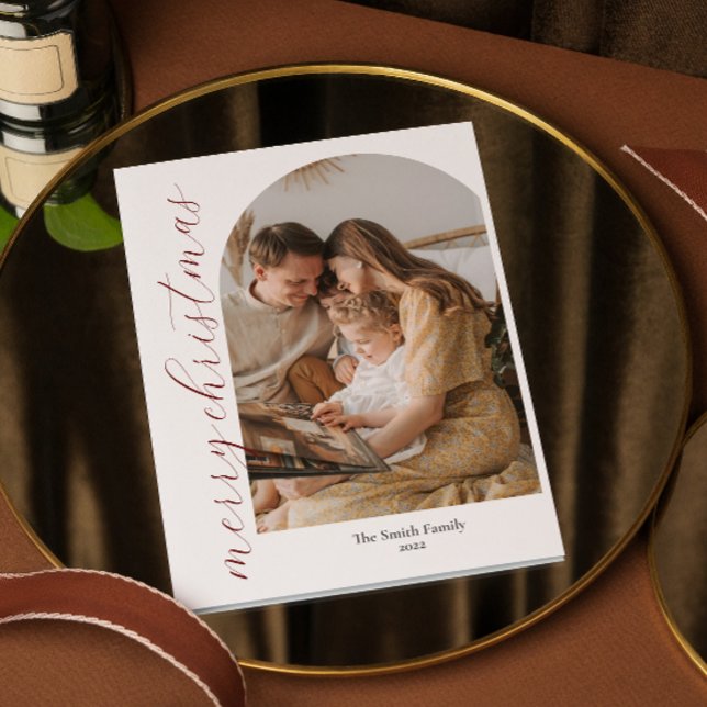 Minimalistisch Arch Christmas Foto Card Einladung (Von Creator hochgeladen)