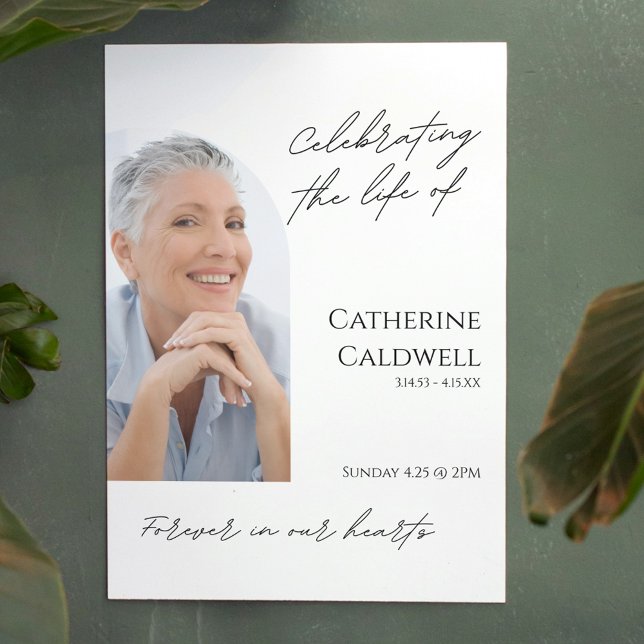 Minimalistisch Arch Foto Begrüßungszeichen Poster (Minimalist Arch Photo Funeral Welcome Sign
)