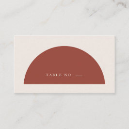 Minimalistisch Arch Terracotta und Creme Flat Plac Platzkarte