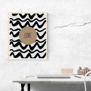 Minimalistisch Art Print Abstrakt Circle Liebe Poster