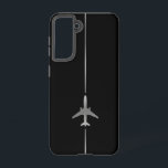 Minimalistisch Aviation Samsung Galaxy Fall Hülle<br><div class="desc">Minimalistisch Silver Aviation Samsung Galaxy S21 Fall</div>