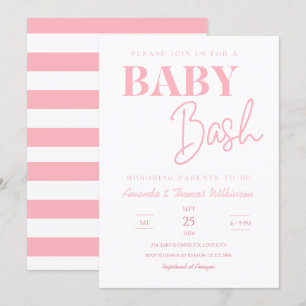 Minimalistisch Baby Bash Couples Kinderdusche Einladung