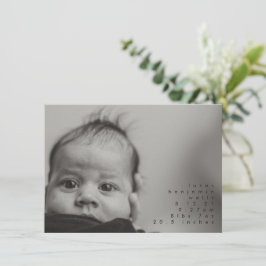 Minimalistisch Baby Boy Foto Geburtsankündigung Ankündigung