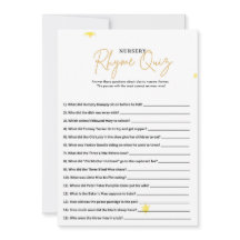 Minimalistisch Baby Dusche Kinderzimmer Rhyme Quiz