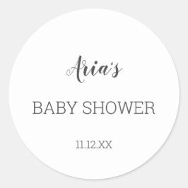 Minimalistisch Baby Dusche Umschlag Aufkleber