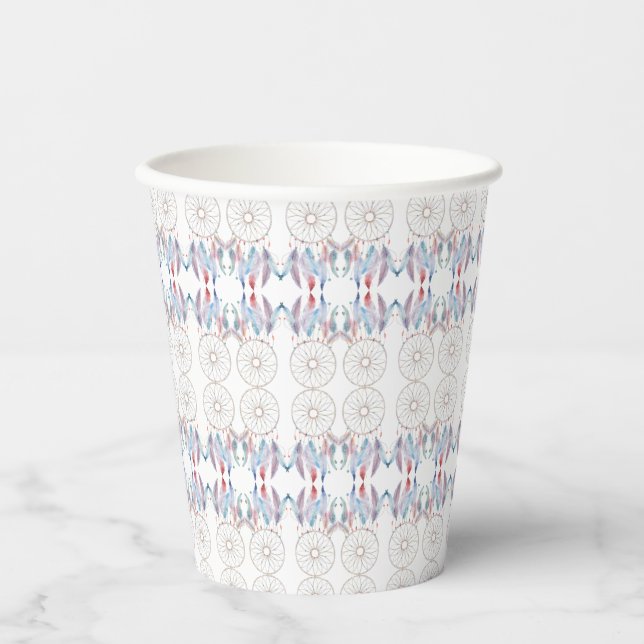 Minimalistisch Baby Showdusche Boho Dreamcatcher M Pappbecher (Vorderseite)
