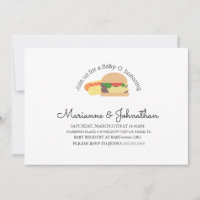 Minimalistisch Baby Shower GRILLEN Burger Hot Dog