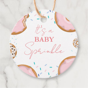 Minimalistisch Baby Sprinkles Babydusche Geschenkanhänger