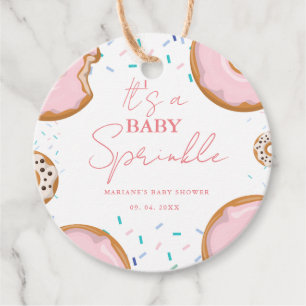 Minimalistisch Baby Sprinkles Babydusche Geschenkanhänger