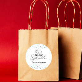 Minimalistisch Baby Sprinkles Babydusche Runder Aufkleber