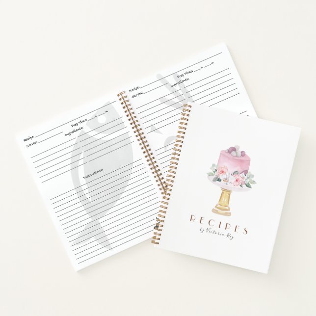 Minimalistisch | Bäckerei | Caterer | Kuchen Notizbuch (Innenseite)