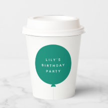 Minimalistisch Balloon | Grüne Geburtstagspartei d