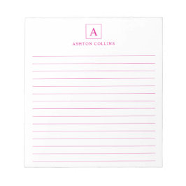 Minimalistisch Basic Magenta Notepad Notizblock