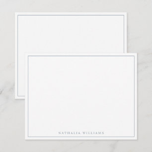 Minimalistisch Basic Personalize Dusty Blue Statio Mitteilungskarte