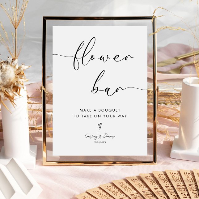 Minimalistisch bauen Sie Ihre Bouquet Blumenbaby-D Sockelschild (Von Creator hochgeladen)