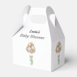 Minimalistisch Beige Balloons Boho Babydusche Geschenkschachtel
