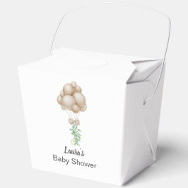 Minimalistisch Beige Balloons Boho Babydusche Geschenkschachtel