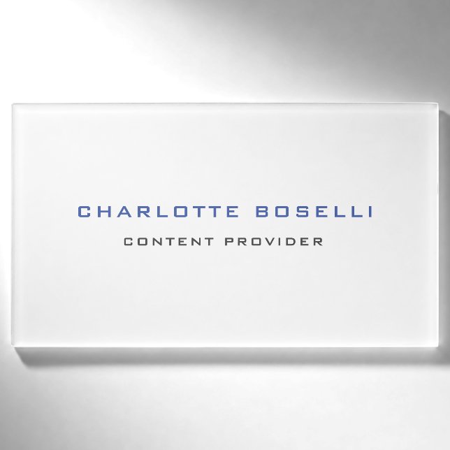 Minimalistisch Beruflich Ihr Name Titel Namenschild (Vorderseite)