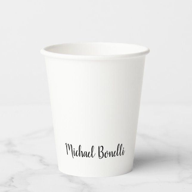 Minimalistisch Beruflich Modernes Schlichtes Schwa Pappbecher (Vorderseite)