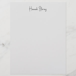 Minimalistisch Berufliche moderne Kalligrafie Briefbogen