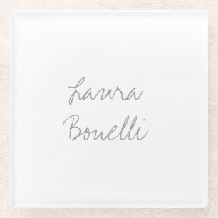 Minimalistisch Beruflicher Name Glasuntersetzer