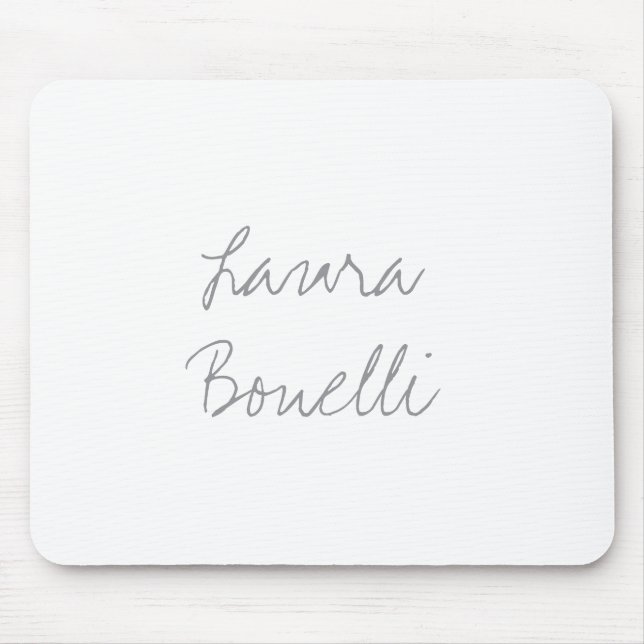 Minimalistisch Beruflicher Name Mousepad (Vorne)