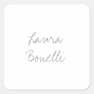 Minimalistisch Beruflicher Name Quadratischer Aufkleber