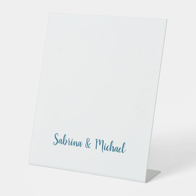 Minimalistisch Berufliches Schlichtes Blau Sockelschild (Vorderseite)