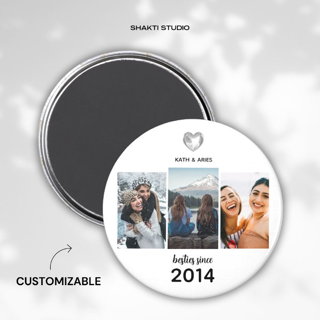 Minimalistisch Best Friend Besties - Geschenk Magnet (Von Creator hochgeladen)