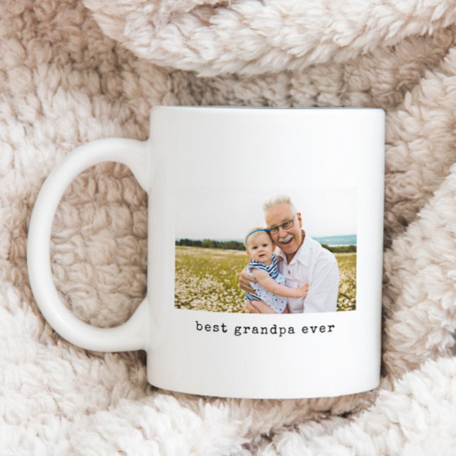 Minimalistisch Best Opa Ever Foto Kaffeetasse (Von Creator hochgeladen)