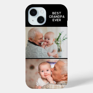 Minimalistisch Beste Opa je 2 Foto Schwarz Case-Mate iPhone Hülle