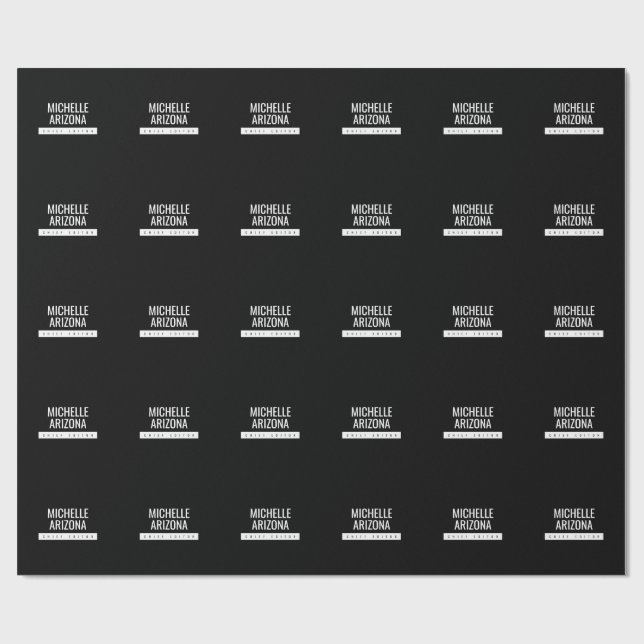 Minimalistisch Black Beruflich Modern Geschenkpapier (Flach)