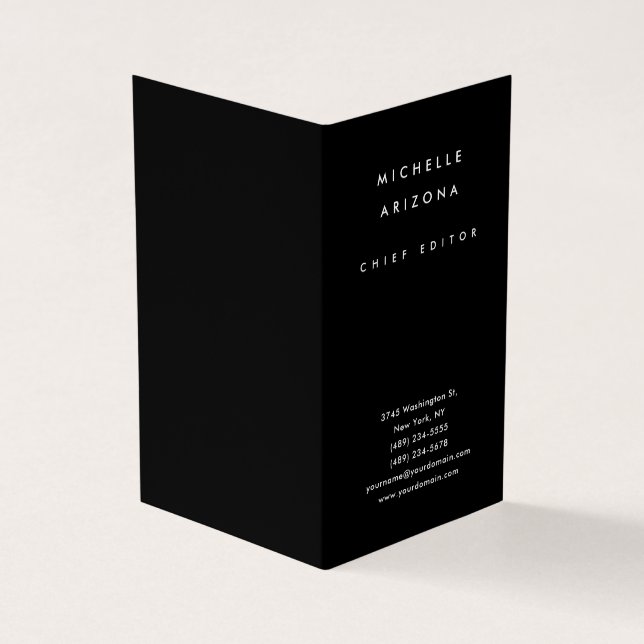 Minimalistisch Black Beruflich Modern Visitenkarten (Vorderseite)
