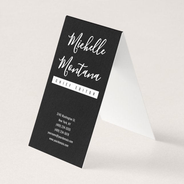 Minimalistisch Black Beruflich Modern Visitenkarten (Vorderseite)