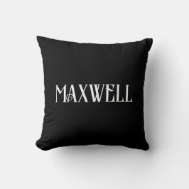 Minimalistisch Black Bold Personalisiert Familienn Kissen