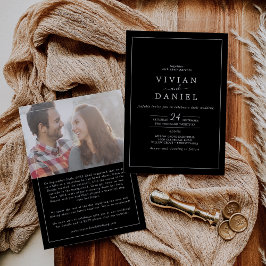 Minimalistisch | Black Foto Vorschlag Story Weddin Einladung