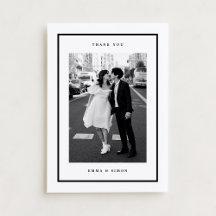 Minimalistisch Black Frame Foto Hochzeit Vielen Da