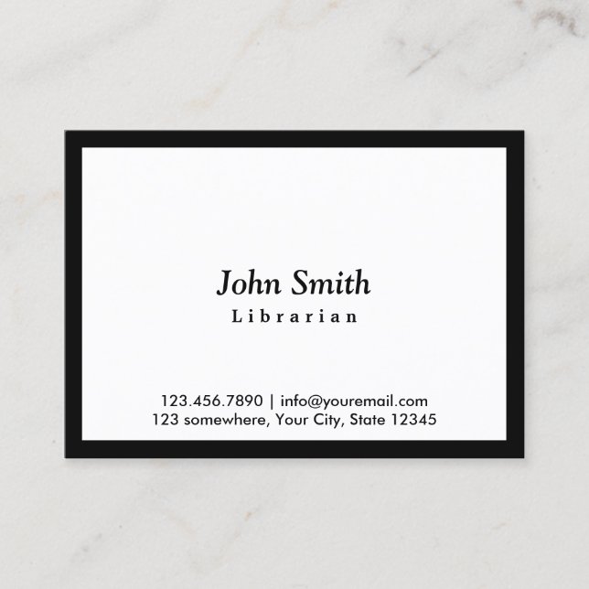 Minimalistisch Black Gerahmt Elegant Visitenkarte (Vorderseite)