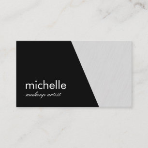 Minimalistisch Black Gray Geometric Visitenkarte