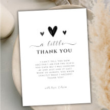 Minimalistisch Black Little Sweetheart Babydusche
