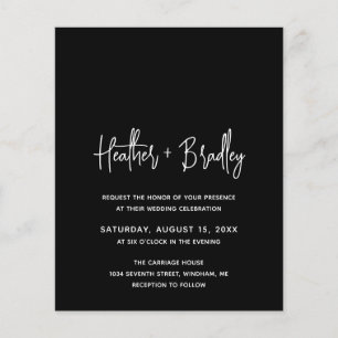Minimalistisch Black Modern Budget Wedding