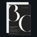 Minimalistisch Black Modern Chic 30. Geburtstag Einladung<br><div class="desc">Minimalistisch Black Modern Chic 30. Geburtstag Einladung</div>