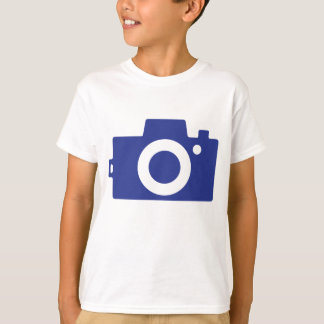 Minimalistisch blaue Kamera T-Shirt
