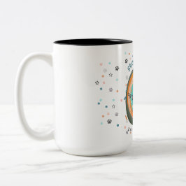 Minimalistisch bleibe / Katze /Ermutigung/ Zweifarbige Tasse