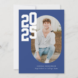 Minimalistisch Blue 2025 Foto Abschluss Ankündigung