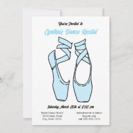 Minimalistisch Blue Ballet Dance Einladung